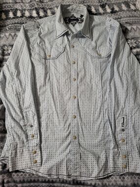 7 Diamonds Men’s  Size Large Pearl Snap Western Shirt